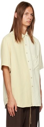 Song for the Mute Off-White & Beige Oversized Shirt