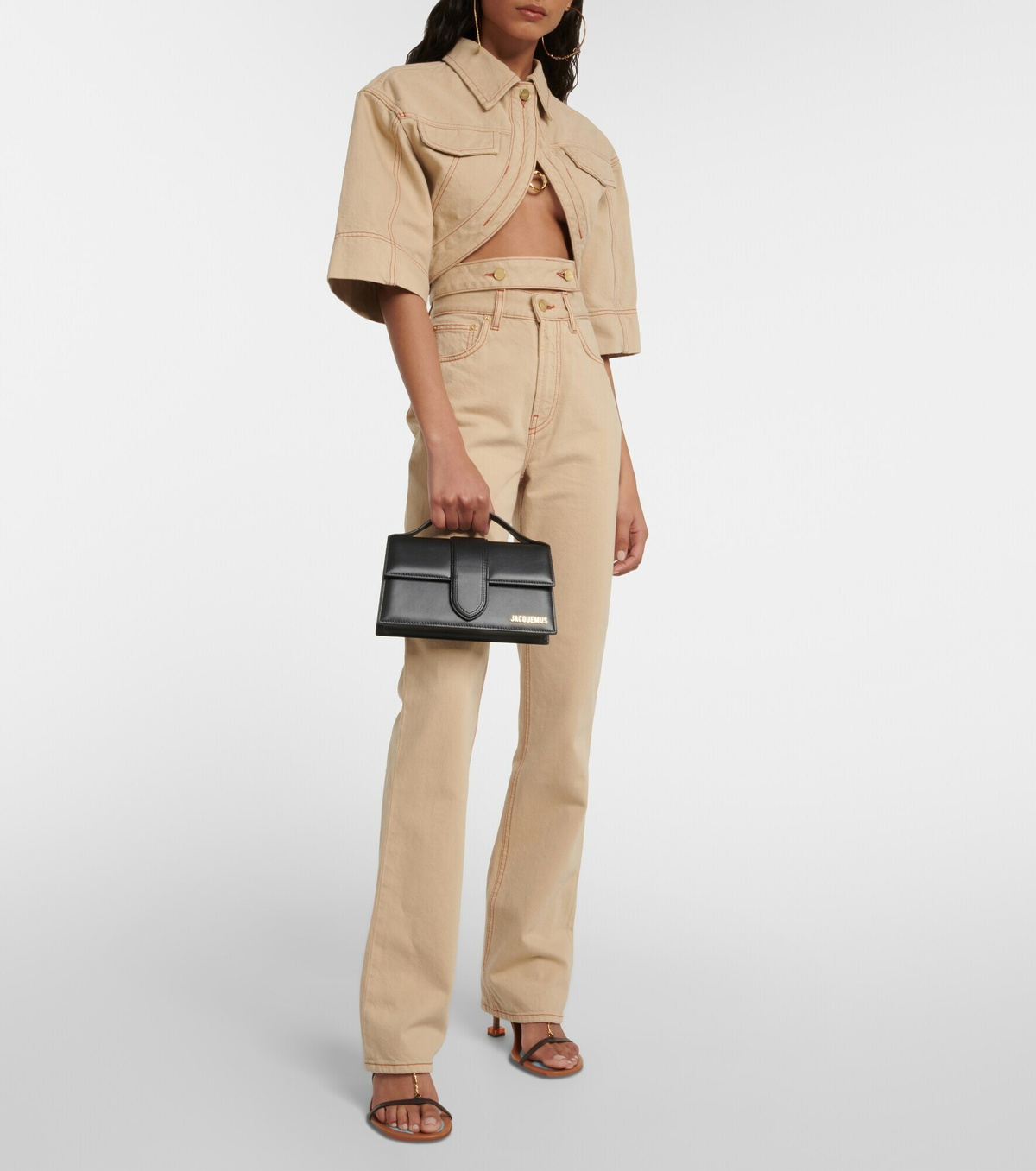 Jacquemus - Le Bambino Large leather shoulder bag Jacquemus