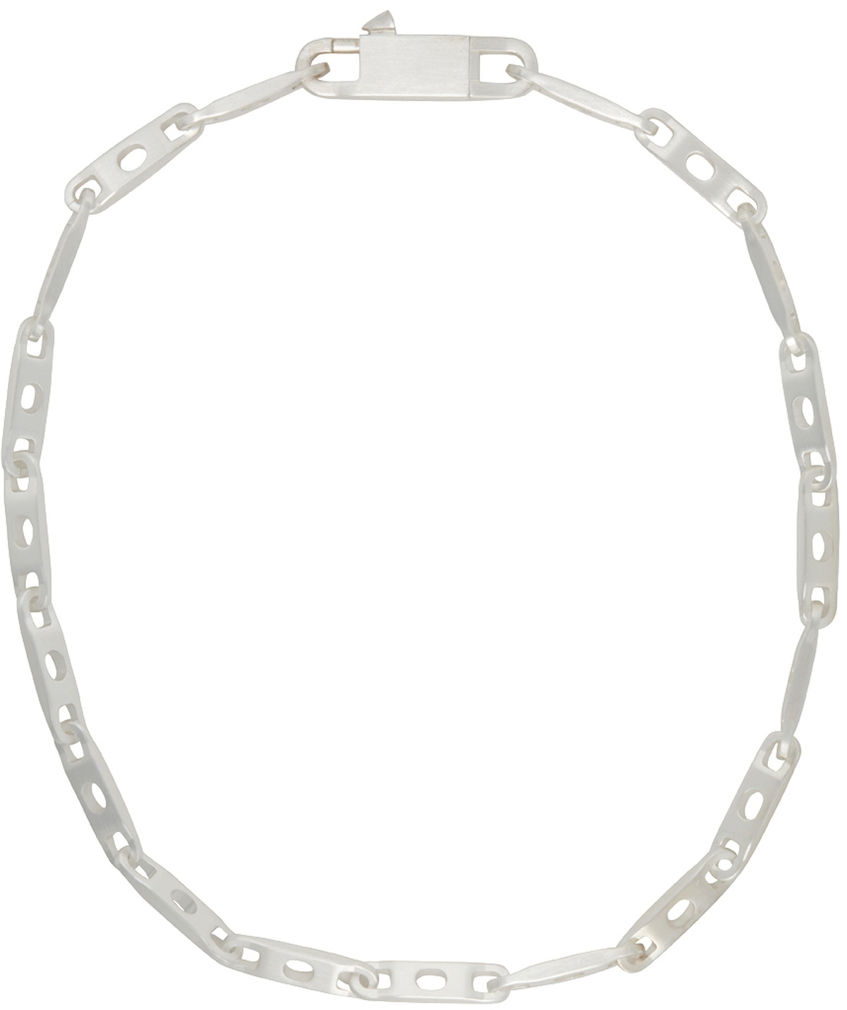 Rick Owens Silver Easy Choker Necklace Rick Owens