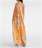 La DoubleJ Roy floral silk twill maxi dress