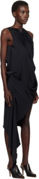 AARON ESH Black Boatneck Minidress