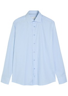 Eton Checked Cotton-blend Shirt Light Blue