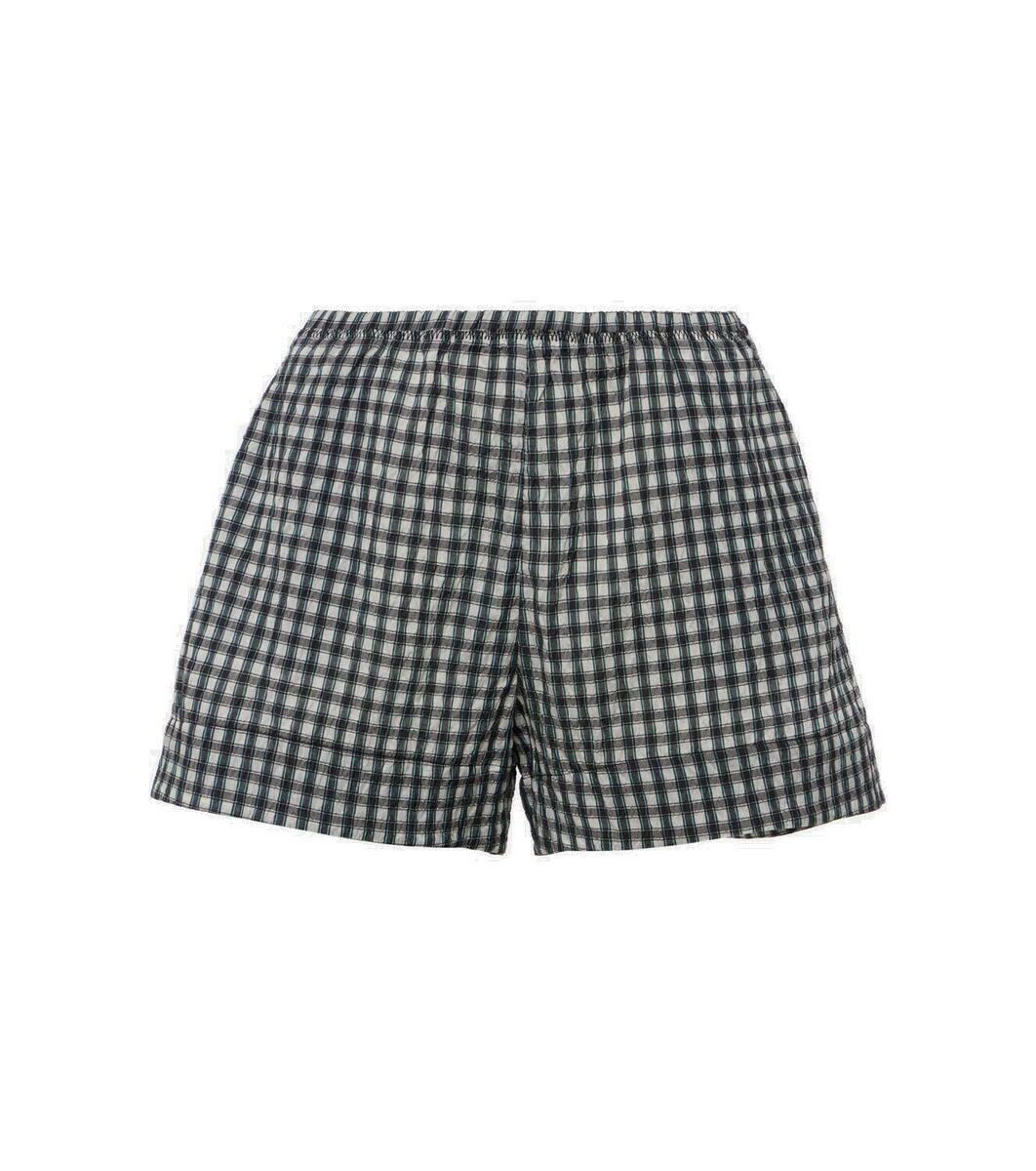 Ganni Checked seersucker shorts GANNI