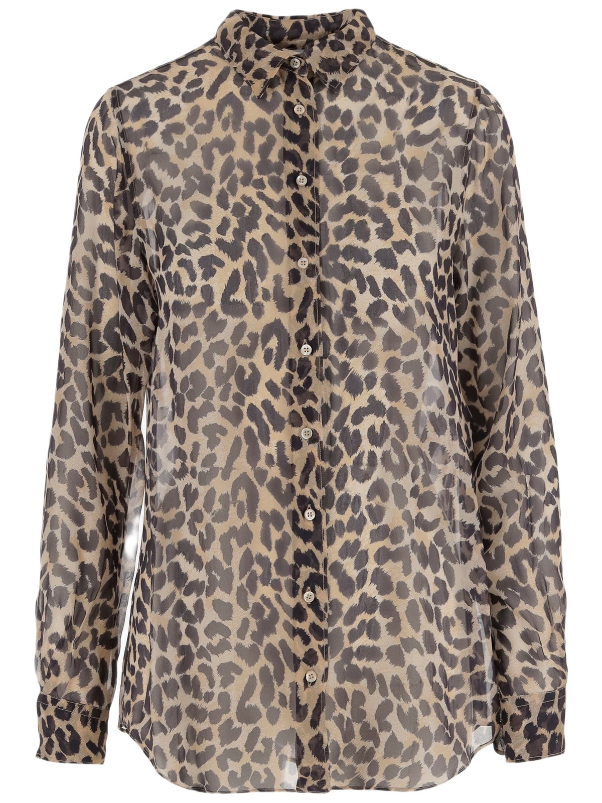 Aspesi Silk Shirt With Leopard Print