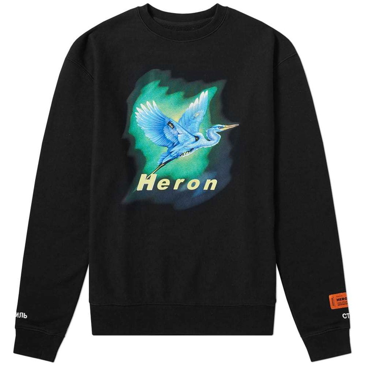 Photo: Heron Preston Airbrush Heron Crew Sweat Black & Blue