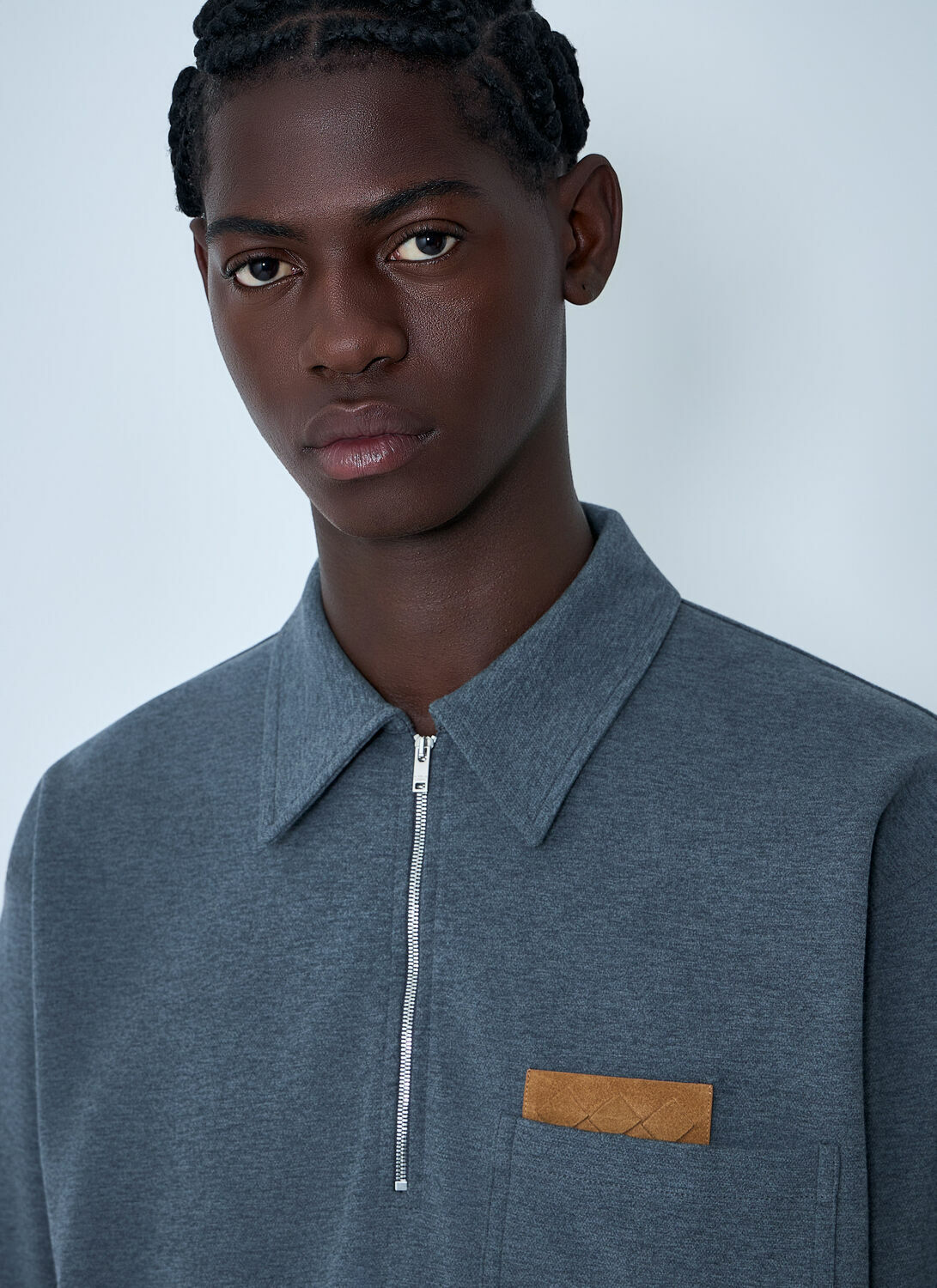 Bottega Veneta Double Cotton Melange Polo Shirt