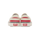 Vans Red and White Striped Classic 98 DX Slip-On Sneakers