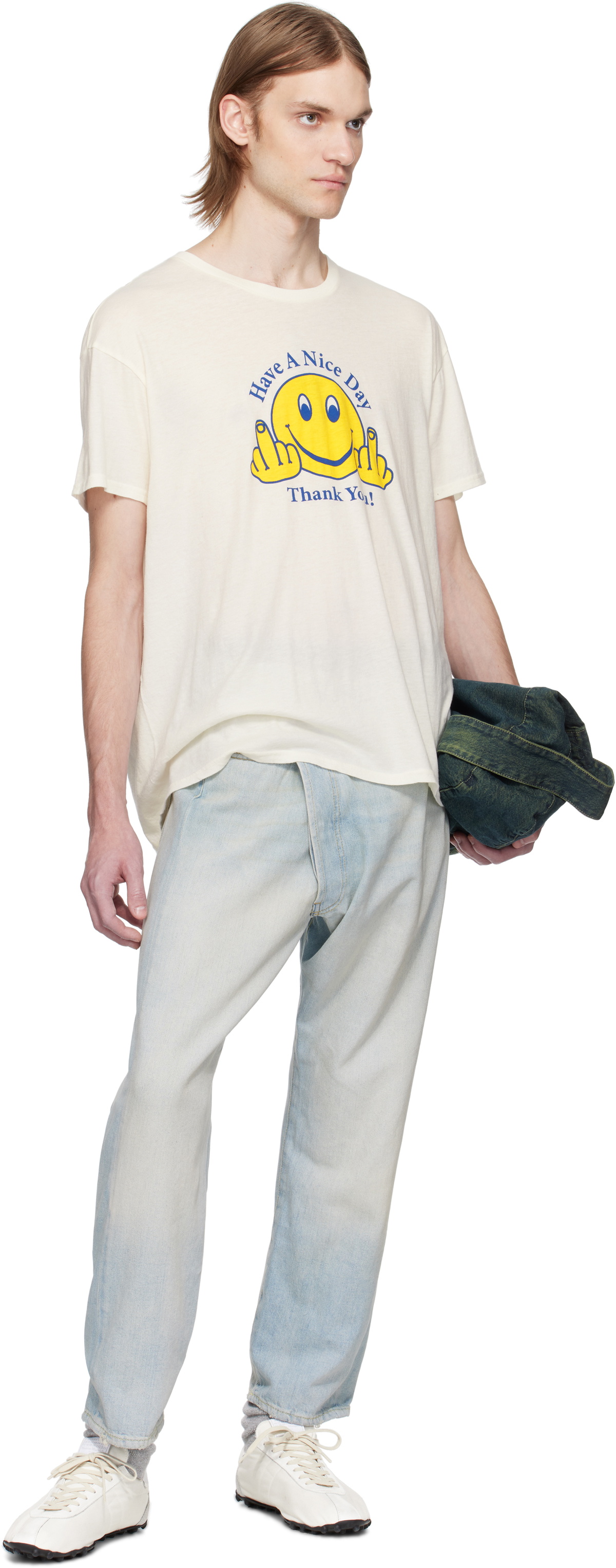 R13 Off-White 'Have A Nice Day' Relaxed T-shirt