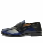 Maison Margiela Men's Collapsable Back Tabi Loafers in Pop Blue/Black