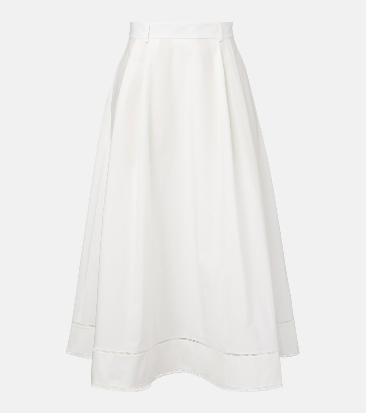 Róhe Embroidered cotton poplin maxi skirt