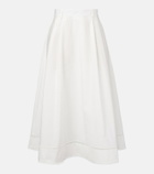 Róhe Embroidered cotton poplin maxi skirt