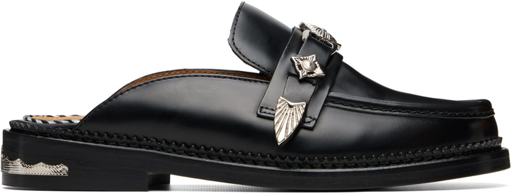 Photo: Toga Pulla Black Leather Slip-on Loafers