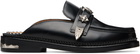 Toga Pulla Black Leather Slip-on Loafers