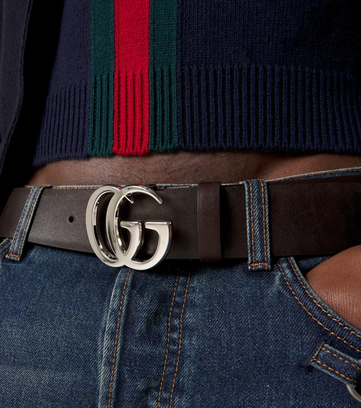 Gucci Flat Marmont leather belt