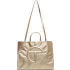 Telfar Gold Large Shopping Tote