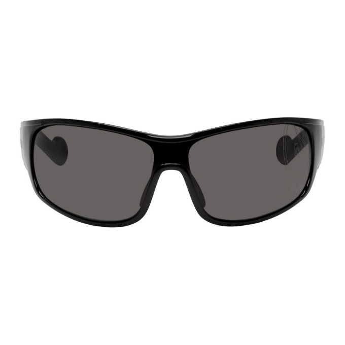 Photo: Moncler Genius 6 Monlcer 1017 ALYX 9SM Black Wrap Around Sunglasses