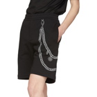 Alexander McQueen Black Chain Embroidery Shorts