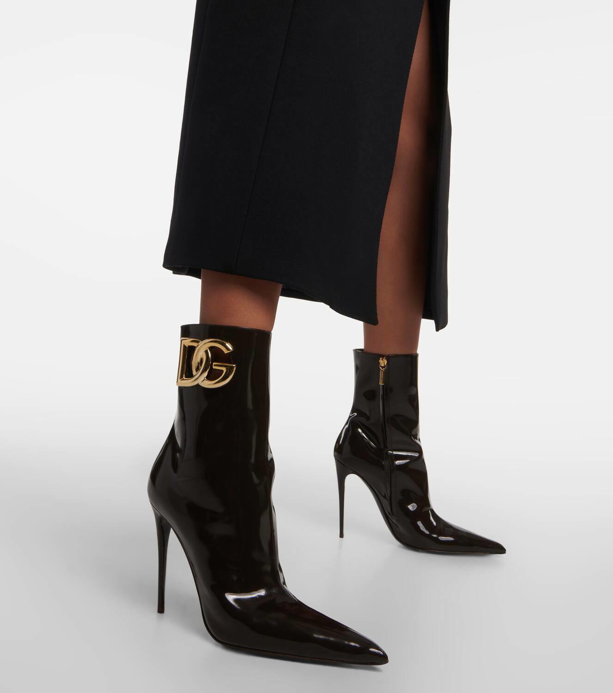 Dolce&Gabbana DG patent leather ankle boots Dolce & Gabbana