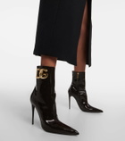 Dolce&Gabbana DG patent leather ankle boots
