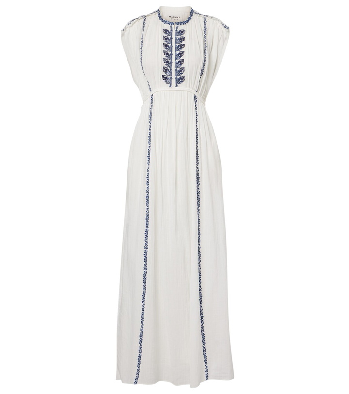 Photo: Marant Etoile Liviane embroidered cotton maxi dress
