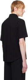 Lady White Co. Black S/S Piqué Button Down Shirt
