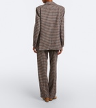 Blazé Milano Fox checked wool and cashmere straight pants
