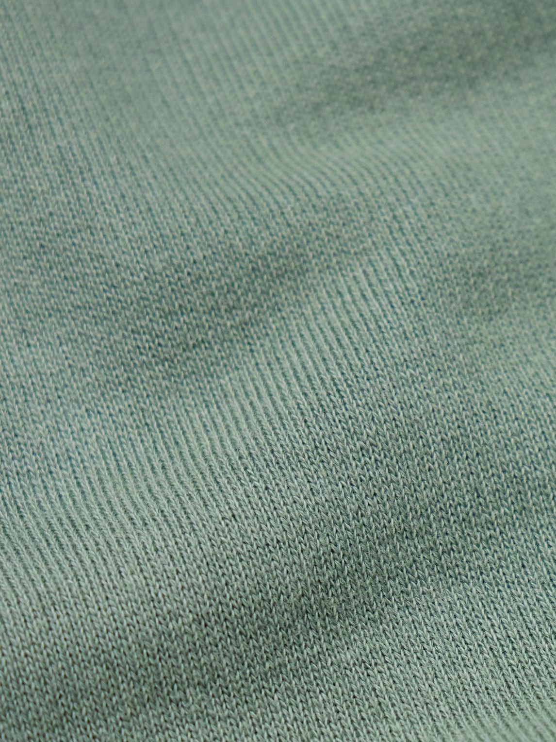 Thom Sweeney - Garment-Dyed Cotton-Jersey Sweatshirt - Green