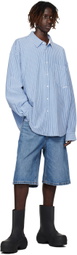 Alexander Wang Blue Button Down Shirt