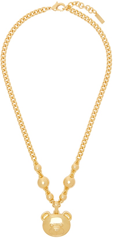 Photo: Moschino Gold Teddy Charm Necklace
