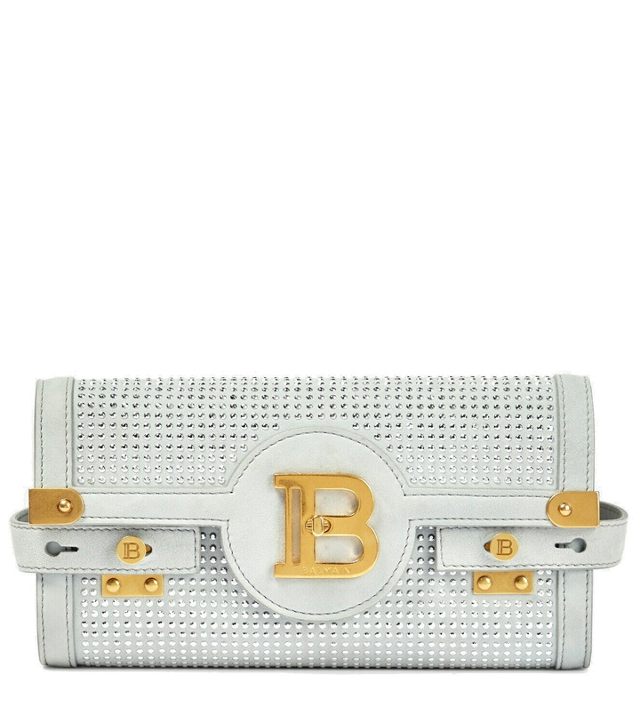 Photo: Balmain - B-Buzz 23 embellished leather crossbody bag