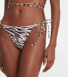 Reina Olga Miami zebra-print bikini bottoms