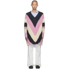 Loewe Pink and Grey V-Neck Sweater