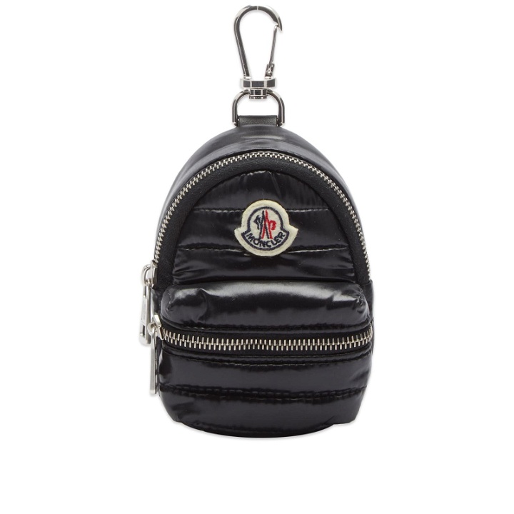 Photo: Moncler Women's Kilia Padded Backpack Key Ring in Black
