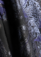 Talbot Runhof Floral-jacquard Woven Gown Navy