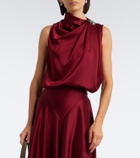 Altuzarra Alden draped satin top