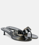 Christen Helix patent leather thong sandals