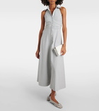 Veronica Beard Mackey striped cotton maxi dress