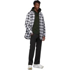 Acne Studios Black and White Plaid Quilted Overshirt