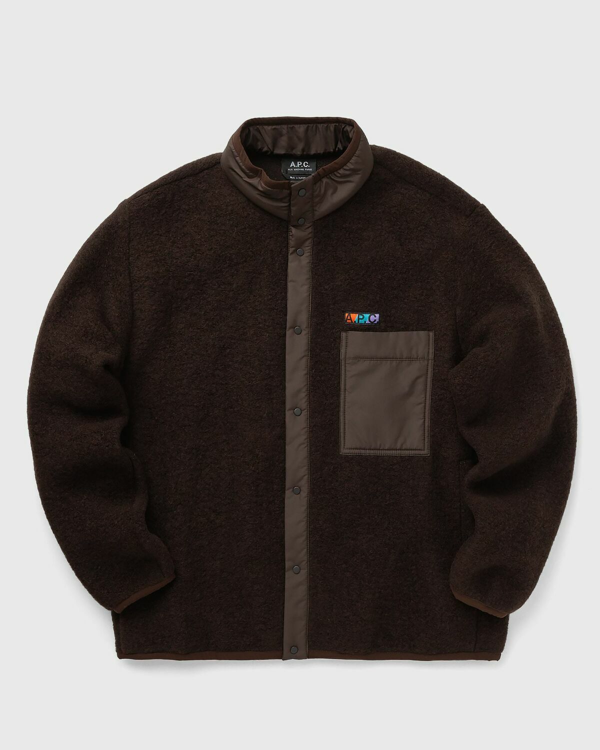 A.P.C. Blouson Ewan Brown Fleece Jackets A.P.C