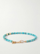 Peyote Bird - Sovereign Gold-Plated Turquoise Beaded Bracelet