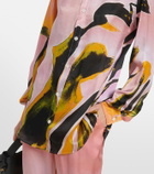 Louisa Ballou Classic printed silk shirt