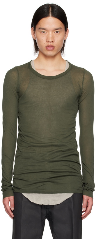 Photo: Rick Owens Green Porterville Rib Long Sleeve T-Shirt