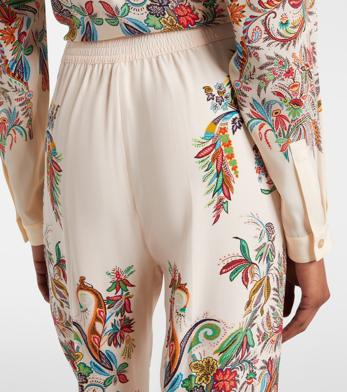 Etro Printed silk palazzo pants