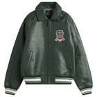 Avirex Men's Icon Leather Jacket in Hunter
