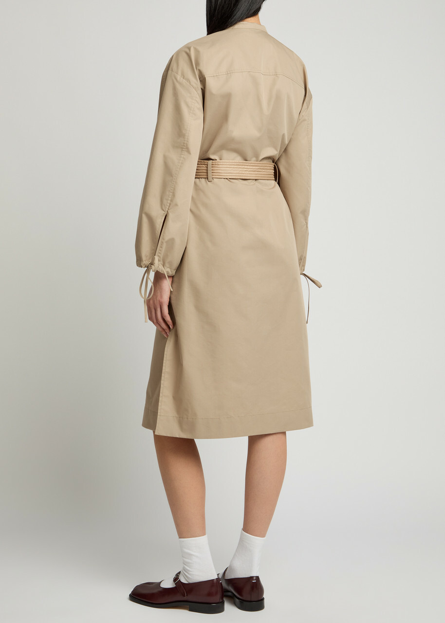 Moncler Nylon Midi Dress Beige