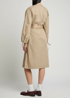 Moncler Nylon Midi Dress Beige