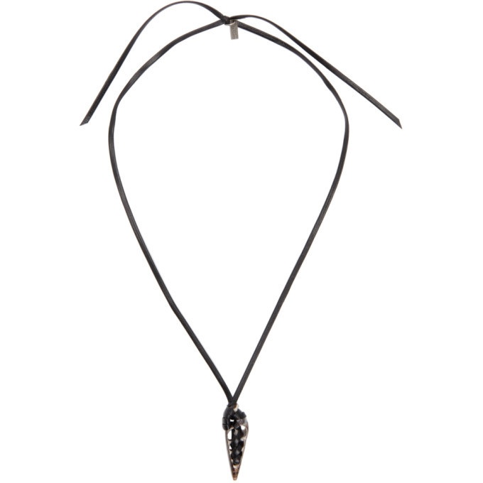 Photo: Saint Laurent Black Seashell Dagger Necklace