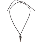 Saint Laurent Black Seashell Dagger Necklace