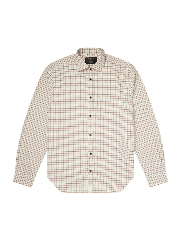 Photo: Purdey - Checked Cotton-Flannel Shirt - Brown