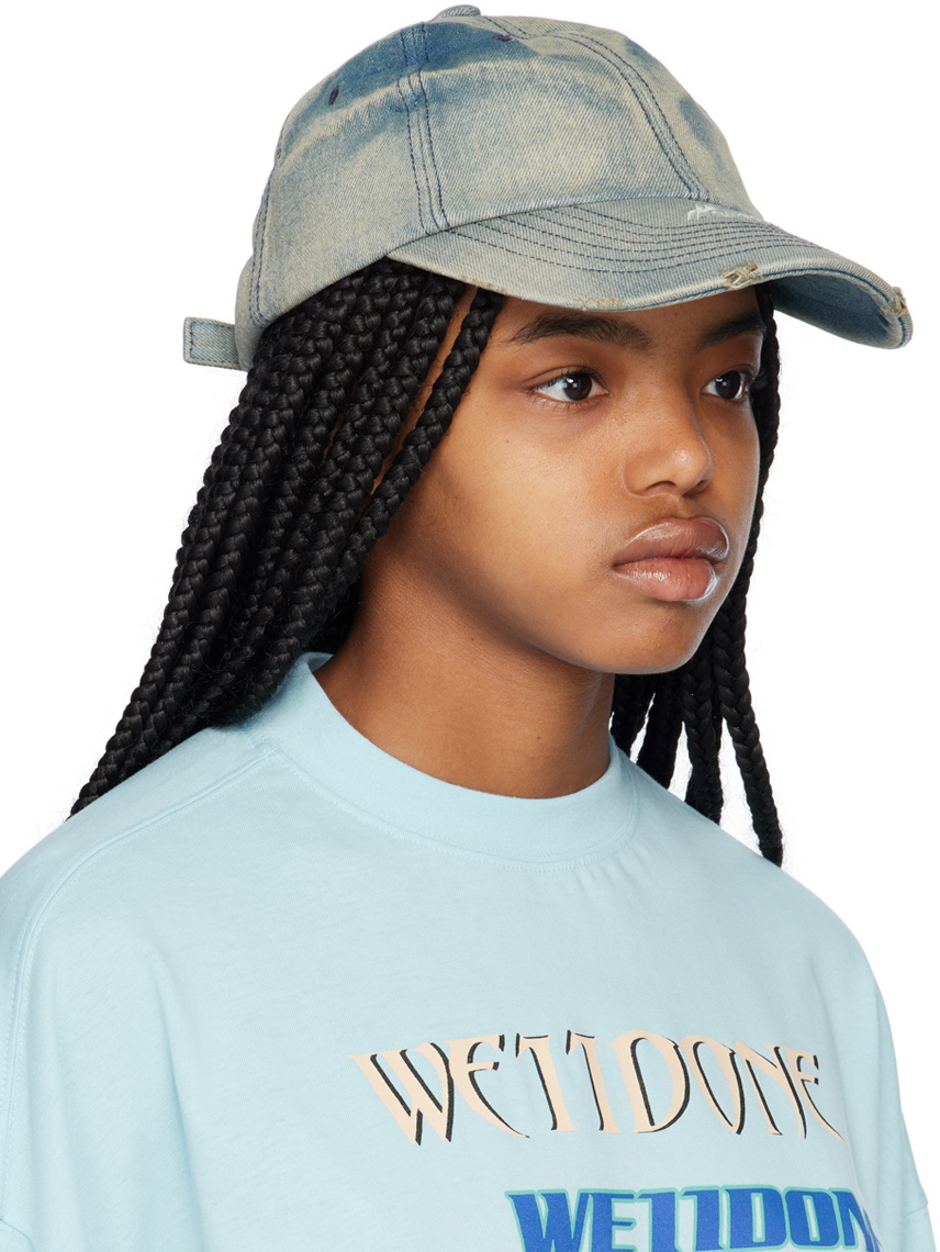 BEIGE WASHED DENIM HAT-